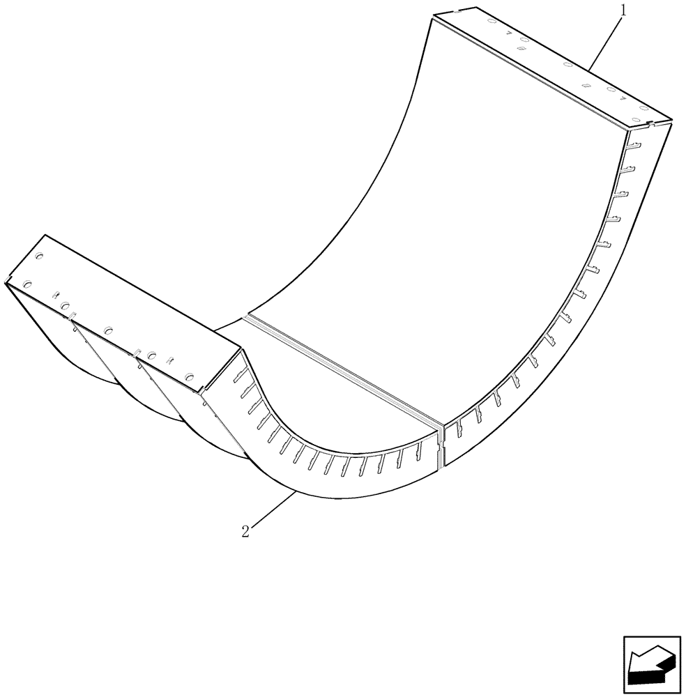 Схема запчастей Case IH 7120 - (66.105.25) - CONCAVES, SMOOTH (66) - THRESHING