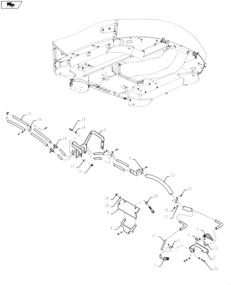 Схема запчастей Case IH STEIGER 550 - (50.100.02) - HEATER HOSES - STEIGER 550 & 600, QUADTRAC 550 & 600 (50) - CAB CLIMATE CONTROL