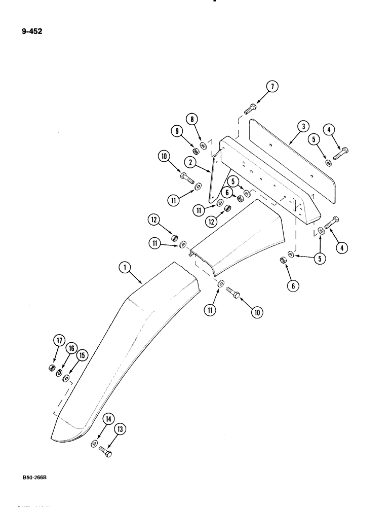 Схема запчастей Case IH 885 - (9-452) - CAB FENDERS (09) - CHASSIS/ATTACHMENTS