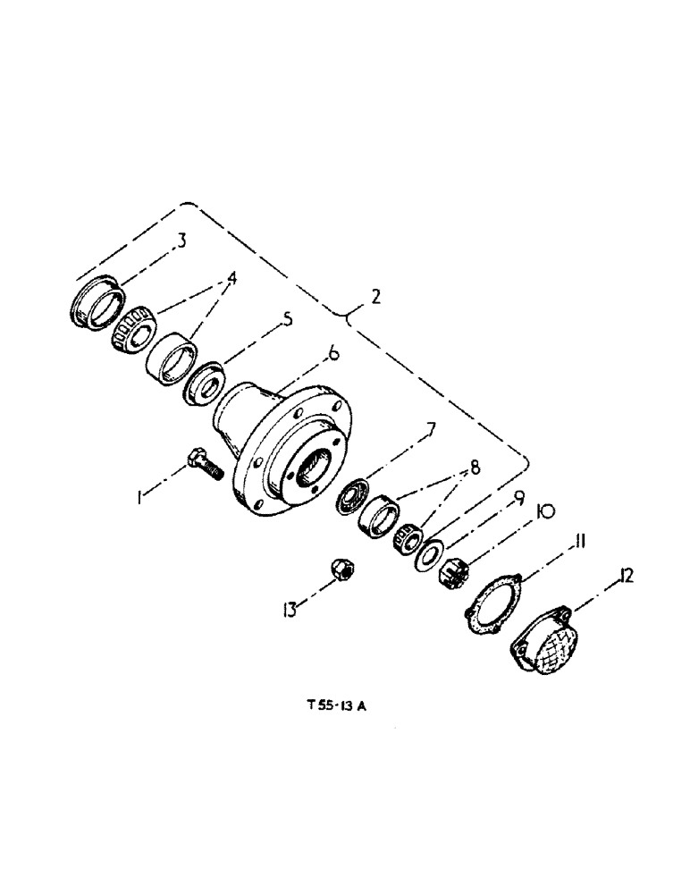 Схема запчастей Case IH 444 - (4-12) - FRONT WHEEL HUB (06) - POWER TRAIN