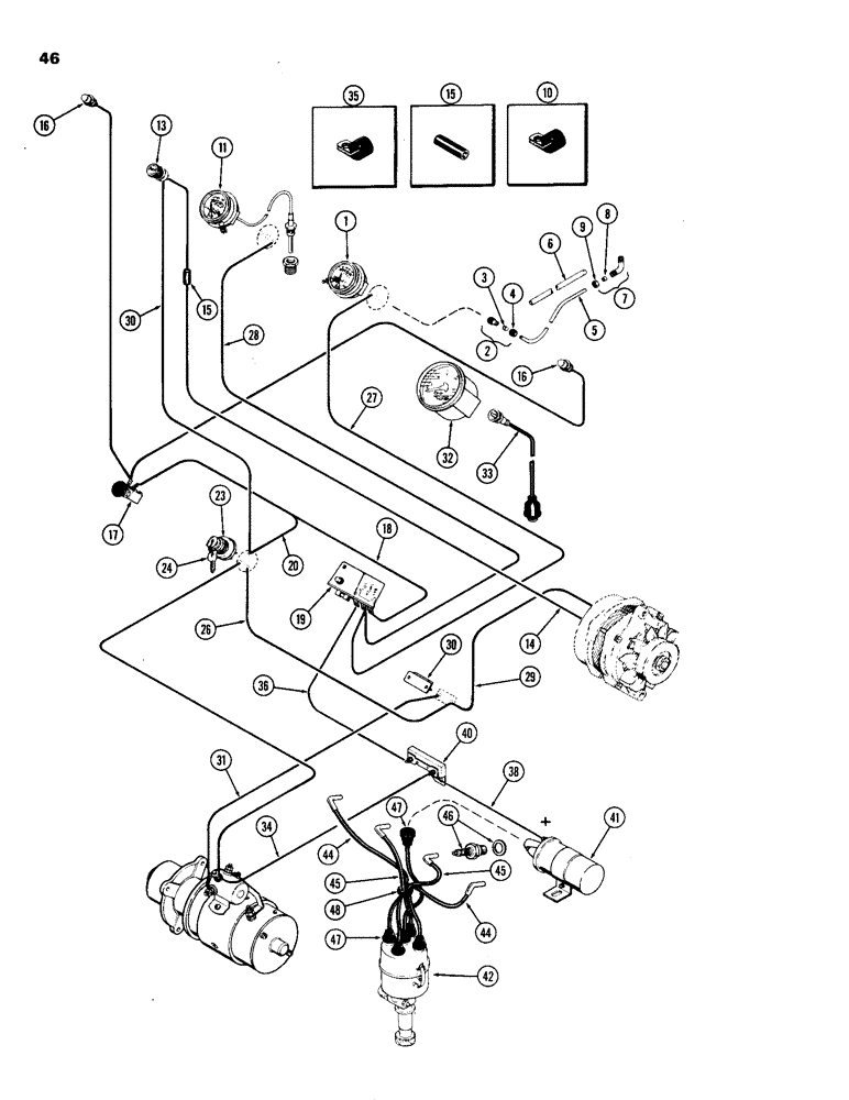 Схема запчастей Case IH 201 - (46) - INSTRUMENTS AND WIRING 