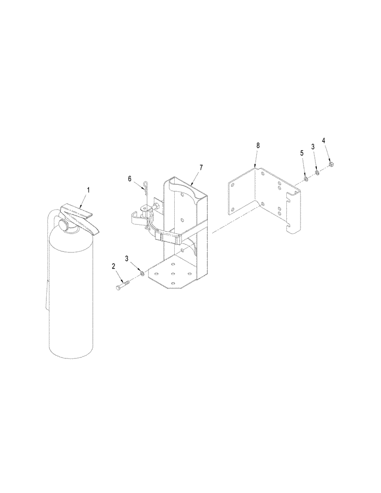 Схема запчастей Case IH STX275 - (09-55) - FIRE EXTINGUISHER (09) - CHASSIS