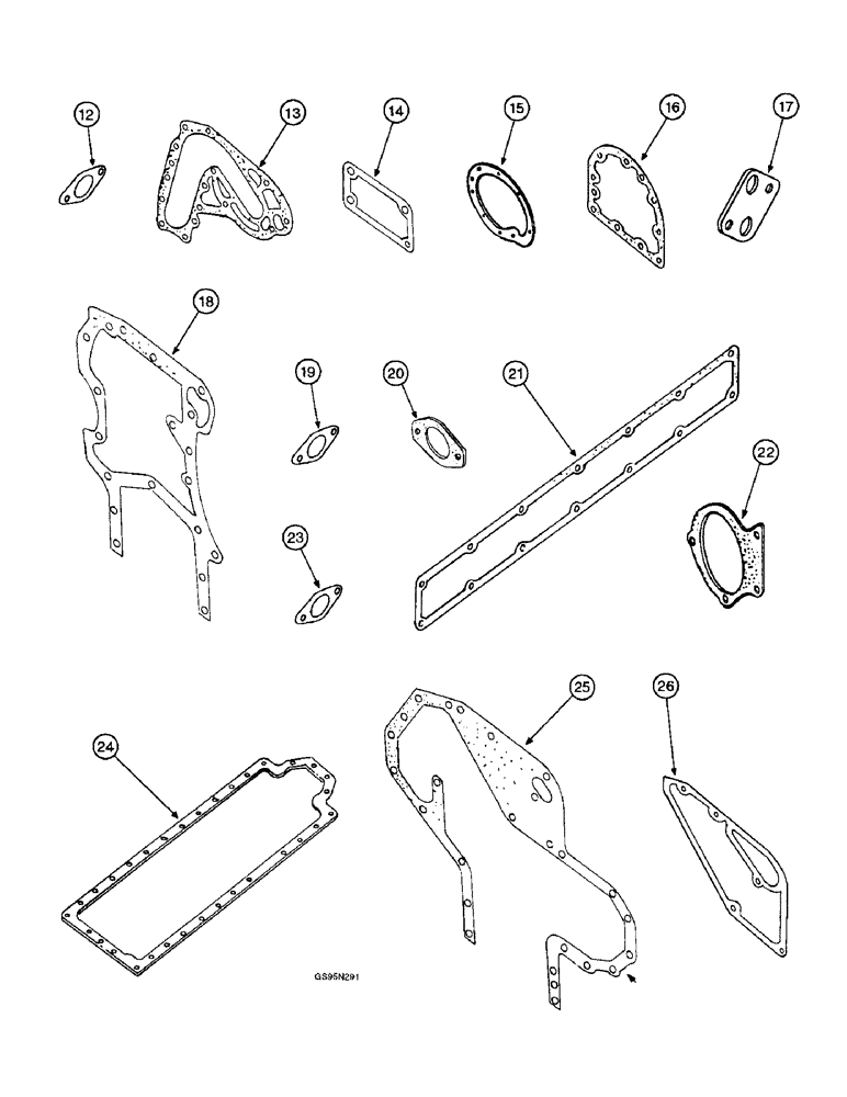 Схема запчастей Case IH D-310 - (5-038) - SERVICE KITS 