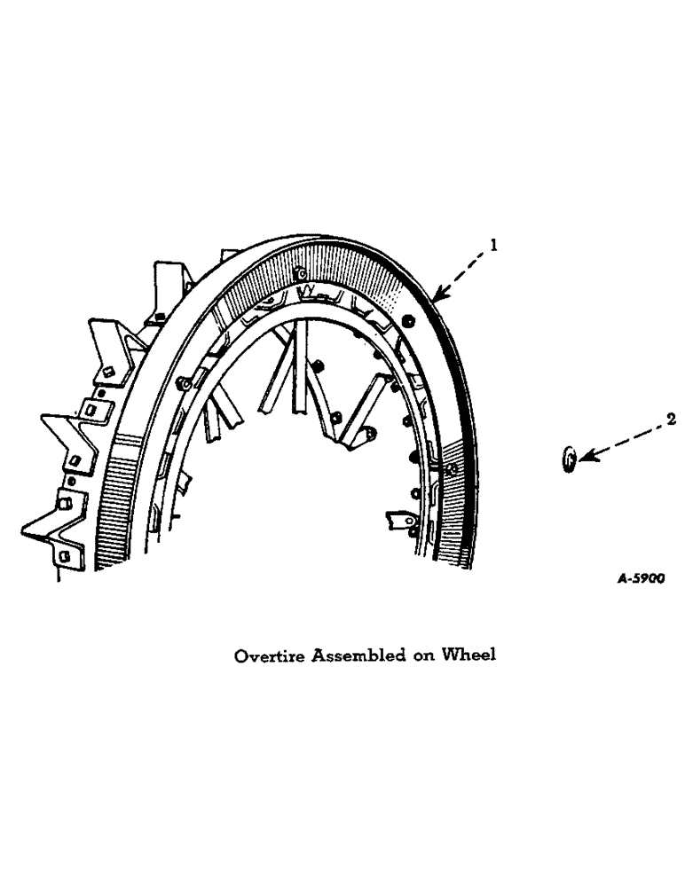 Схема запчастей Case IH FARMALL H - (246) - ATTACHMENTS, REAR WHEEL OVERTIRE, SPECIAL, FARMALL "H" ONLY Attachments