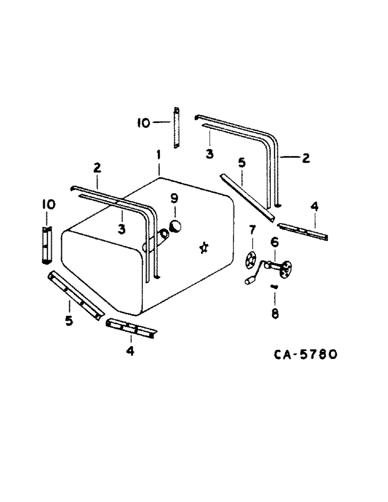 Схема запчастей Case IH 1440 - (12-09) - POWER, FUEL TANK, S/N 10001 AND ABOVE Power