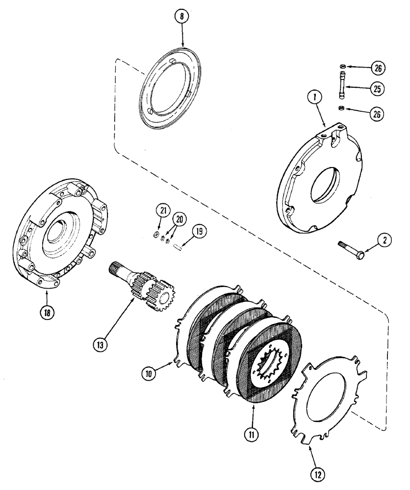 Схема запчастей Case IH 7210 - (7-006) - DIFFERENTIAL BRAKES (07) - BRAKES