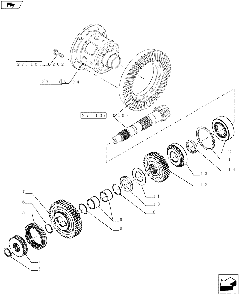 Схема запчастей Case IH FARMALL 75C - (21.148.0102[01]) - MECHANICAL GEARBOX CONTROL (SHUTTLE 12x12) - SLOW/MEDIUM RANGE GEARS - NAR - W/CAB (VAR.333069 / 743557) (21) - TRANSMISSION