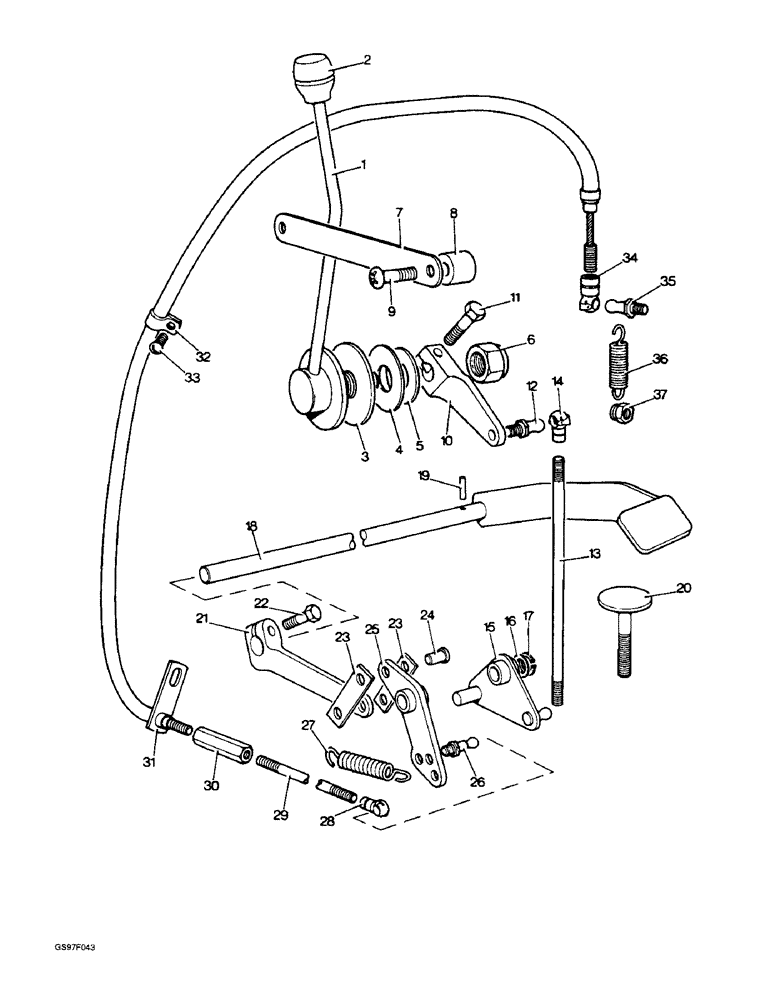 Схема запчастей Case IH 885 - (3-08) - ENGINE THROTTLE CONTROLS, 885LP, 885Q, 885QH AND 885SK TRACTORS (03) - FUEL SYSTEM