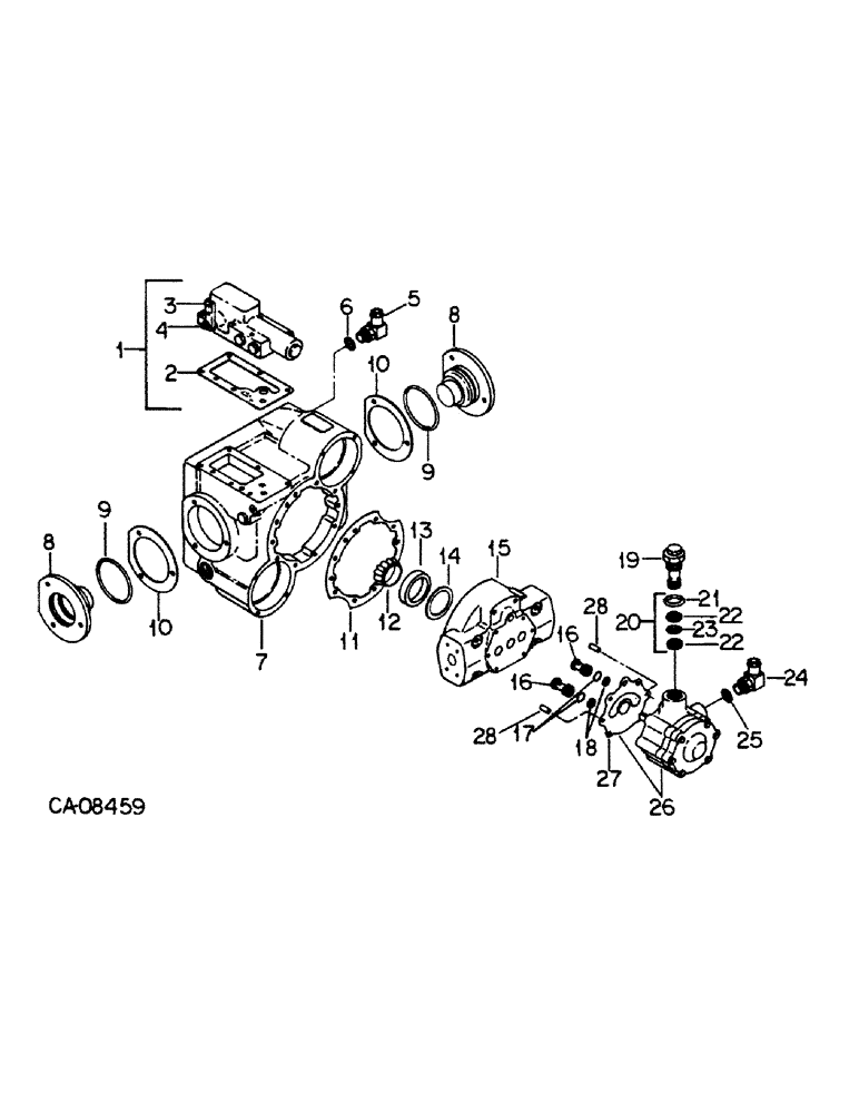 Схема запчастей Case IH 1480 - (10-26) - HYDRAULICS, HYDRAULIC PUMP, VALVE BLOCK, EATON (07) - HYDRAULICS