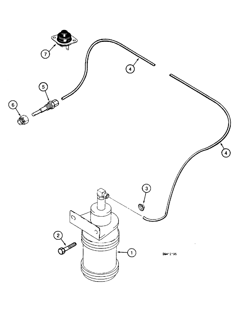 Схема запчастей Case IH 1660 - (2-19A) - ETHER START (01) - ENGINE