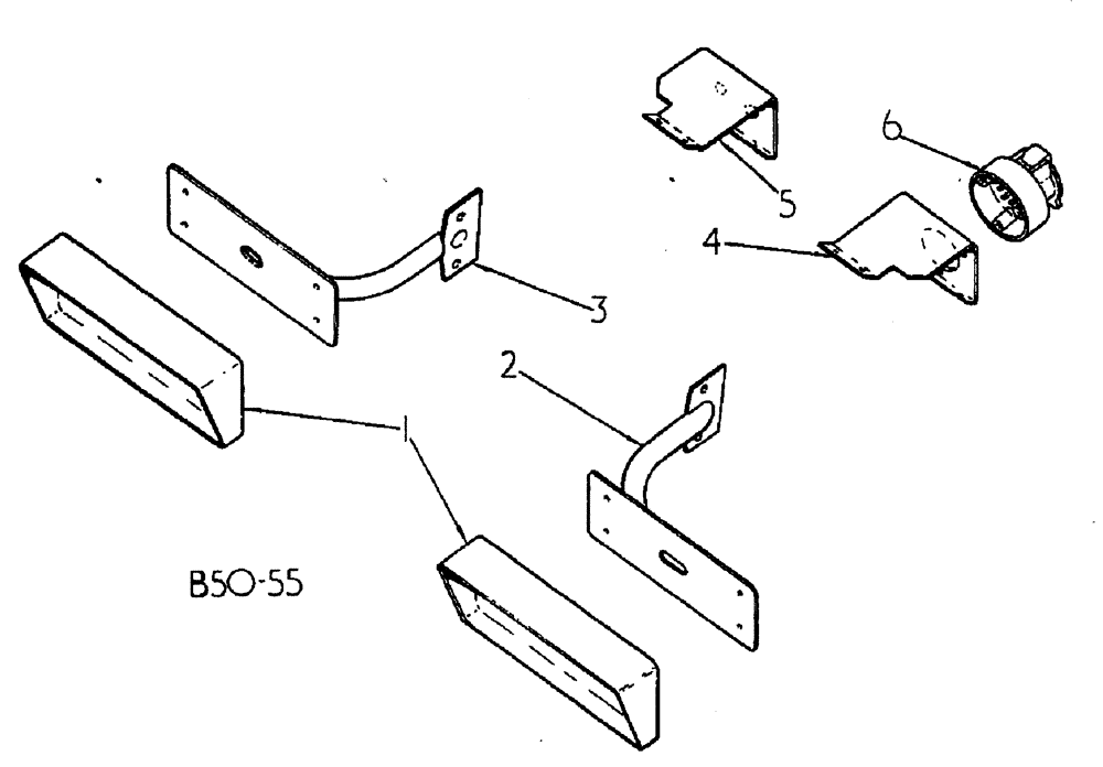 Схема запчастей Case IH 885 - (08-018) - CAB LIGHT SUPPORTS AND 7 PIN SOCKET (06) - ELECTRICAL