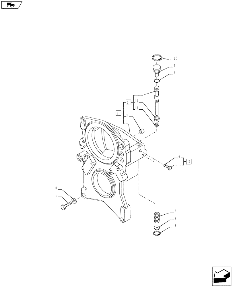 Схема запчастей Case IH PUMA 185 - (31.114.0102[04]) - POWER TAKE-OFF 1000E/1000 RPM - SUPPORT AND RELATED PARTS (VAR.743336) (31) - IMPLEMENT POWER TAKE OFF