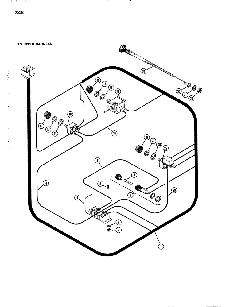 Схема запчастей Case IH 1090 - (348) - CAB, INSTRUMENT PANEL WIRING, WITH AIR CONDITIONER, BETTENDORF (09) - CHASSIS/ATTACHMENTS