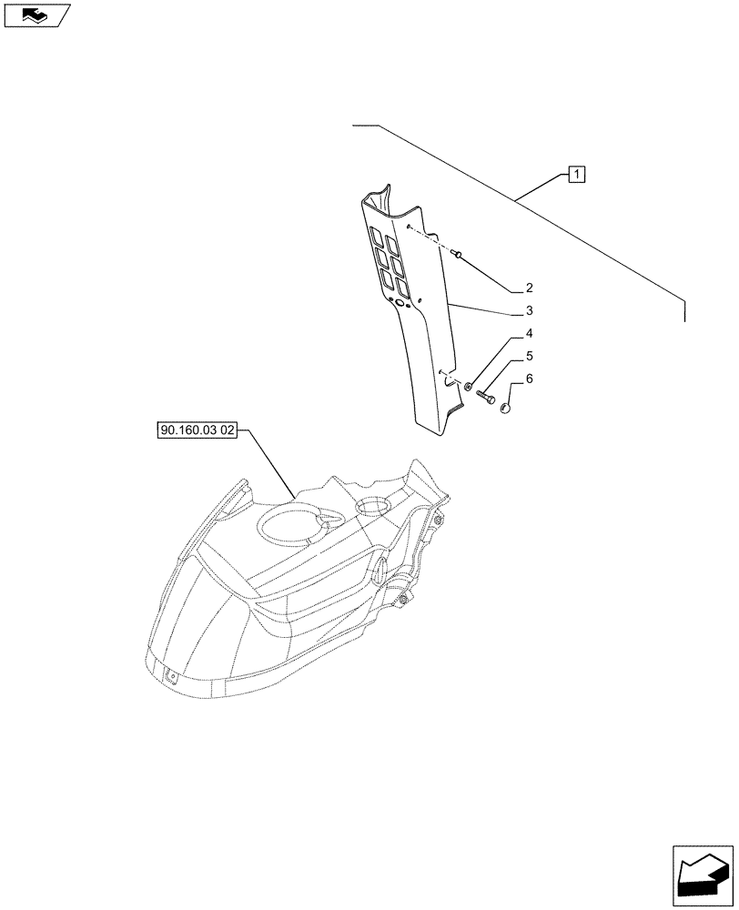 Схема запчастей Case IH PUMA 200 - (88.055.19[04]) - DIA KIT - PREDISPOSITION FOR VIRTUAL TERMINAL - COVER (88) - ACCESSORIES