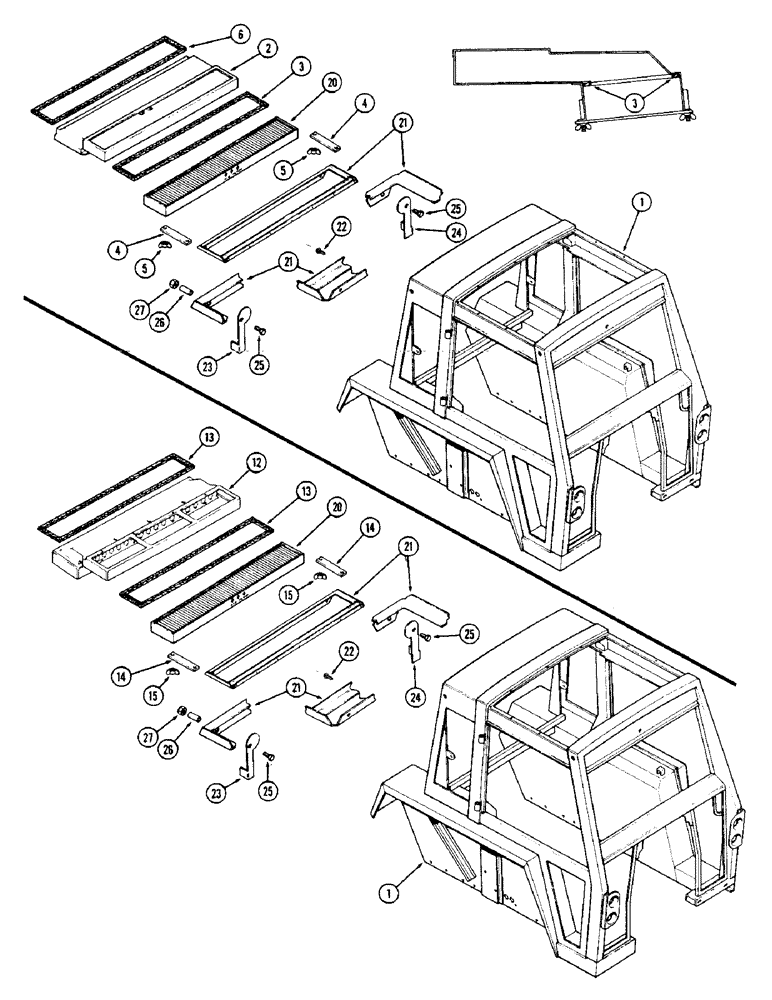 Схема запчастей Case IH 1175 - (242) - CAB, OUTSIDE EXTENSION FILTER KIT (09) - CHASSIS