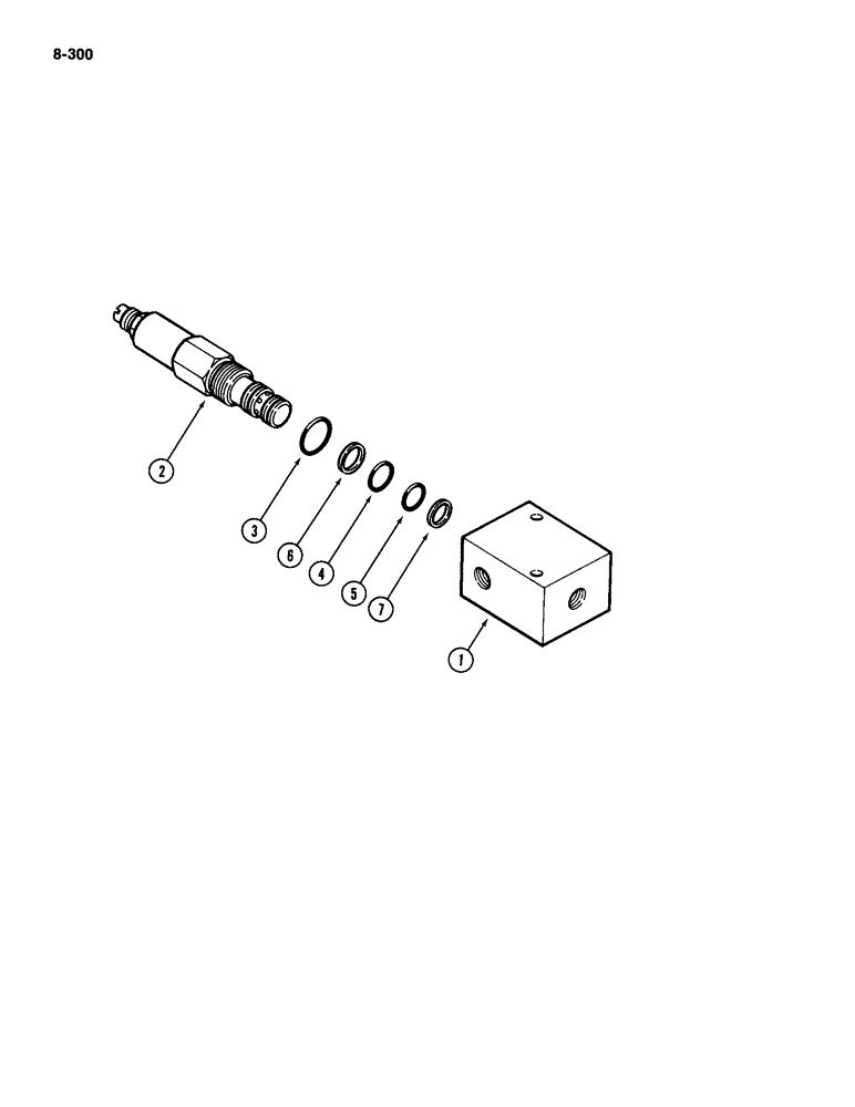 Схема запчастей Case IH 4494 - (8-300) - OPERATOR SEAT CONTROL VALVE (08) - HYDRAULICS