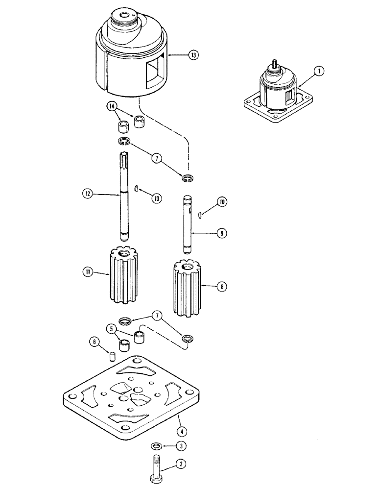 Схема запчастей Case IH 1570 - (176) - A64092 CHARGING PUMP (08) - HYDRAULICS