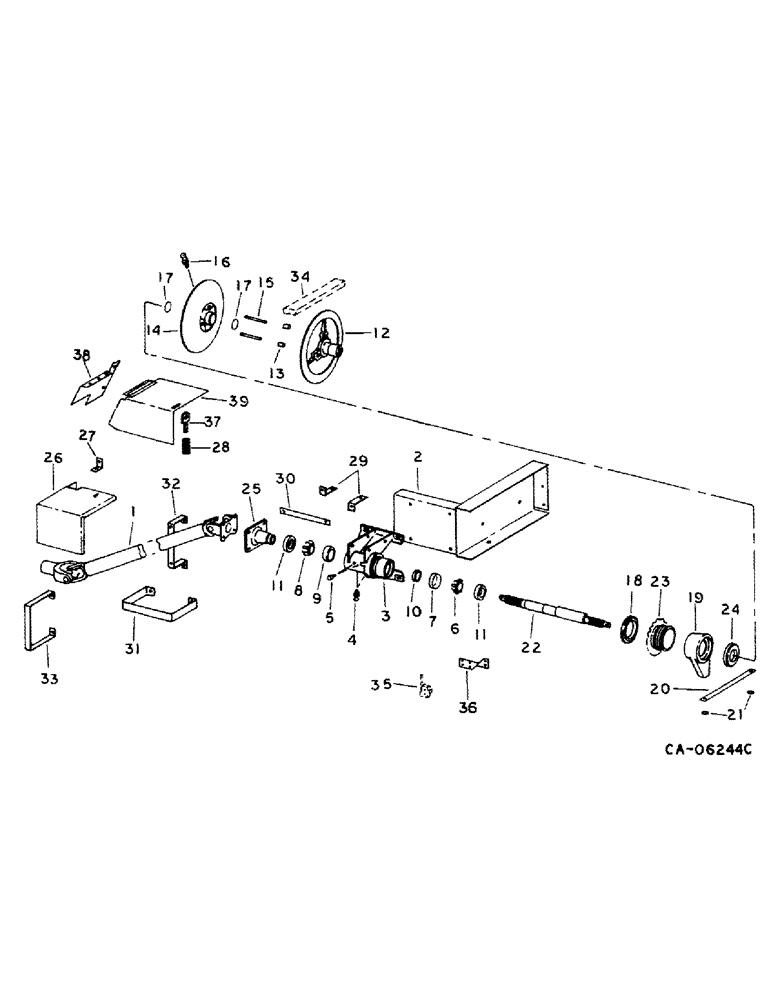 Схема запчастей Case IH 1482 - (07-07) - DRIVE TRAIN, SEPARATOR DRIVE Drive Train