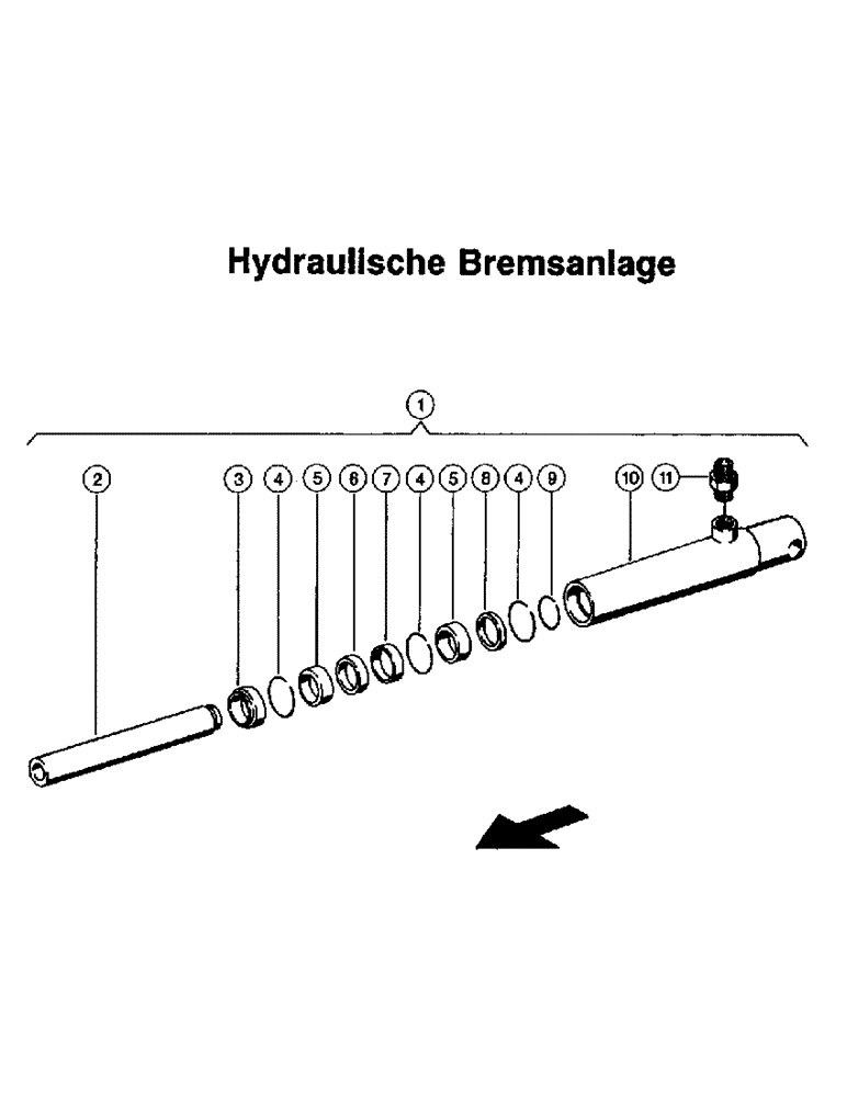 Схема запчастей Case IH 110 - (065) - HYDRAULIC CYLINDER (VAR.9047), FOR HYDRAULIC BRAKE SYSTEM (06) - PNEUMATIC/HYDRAULIC/ELECTRIC