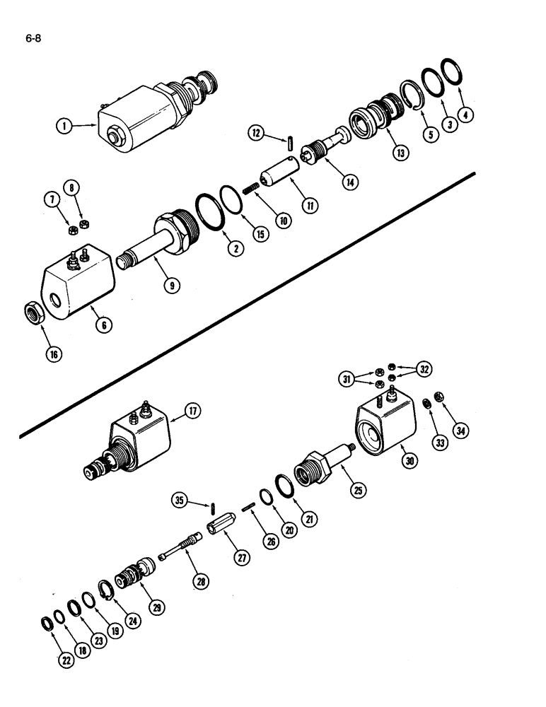 Схема запчастей Case IH 3394 - (6-08) - SOLENOID ASSEMBLY (06) - POWER TRAIN