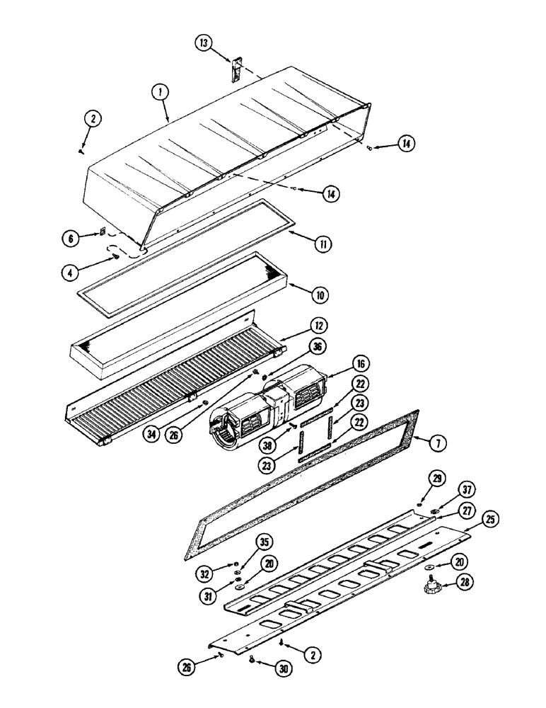 Схема запчастей Case IH 3294 - (9-460) - CAB, AIR FILTER AND BLOWER (09) - CHASSIS/ATTACHMENTS