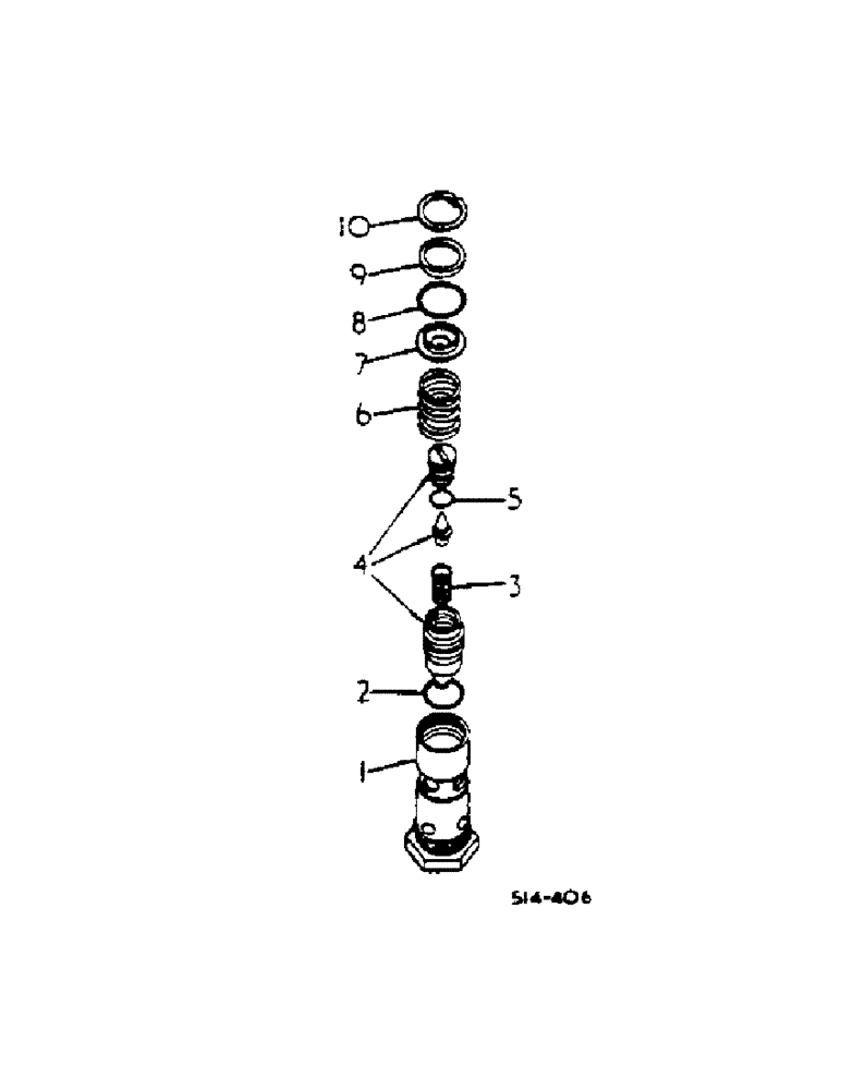 Схема запчастей Case IH 2400 - (10-37) - PILOT RELIEF VALVE (07) - HYDRAULICS