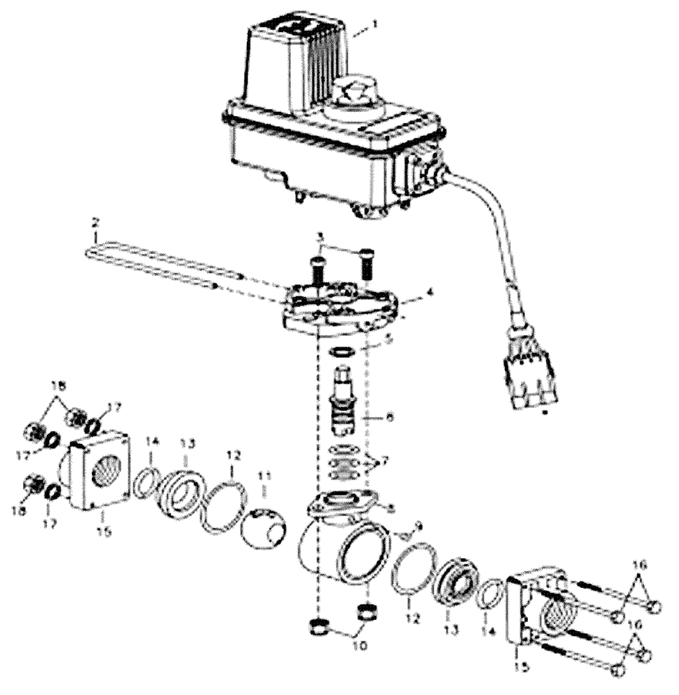 Схема запчастей Case IH 3150 - (09-023) - VALVE, ELECTRIC BALL Liquid Plumbing