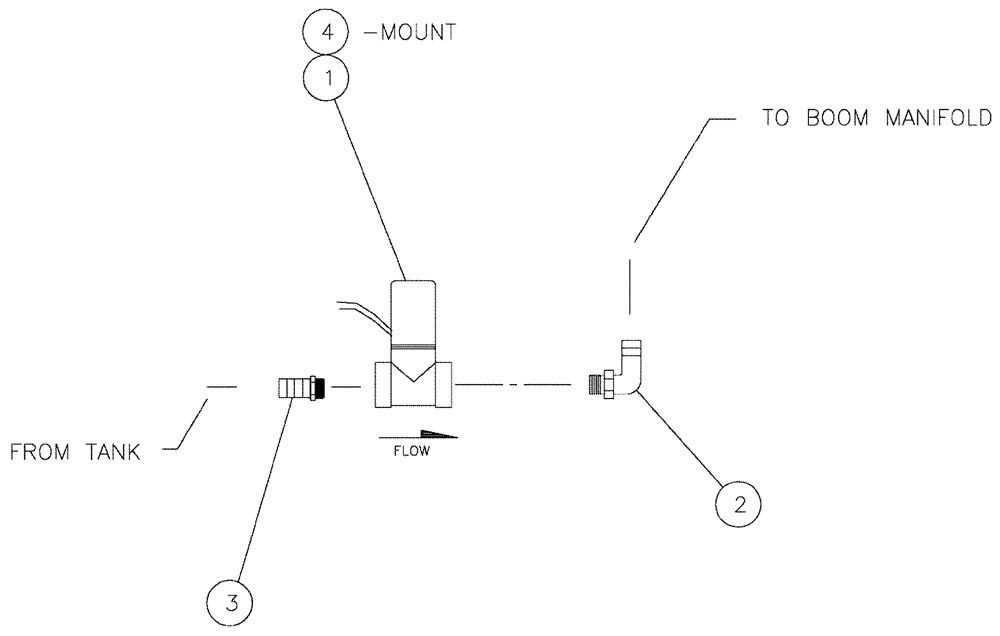 Схема запчастей Case IH 3150 - (09-005) - FLOW CONTROL GROUP, RAVEN Liquid Plumbing