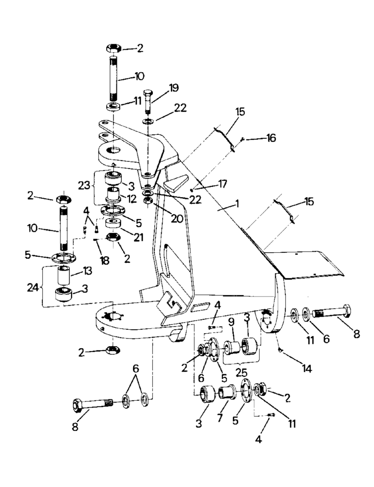 Схема запчастей Case IH ST251 - (06-04) - CENTER YOKE ASSEMBLY (12) - FRAME