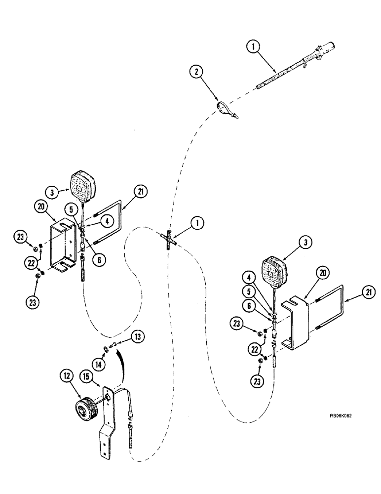 Схема запчастей Case IH 5800 - (4-02) - WIRING HARNESS AND LAMP MOUNTING, MOUNTED (04) - ELECTRICAL SYSTEMS