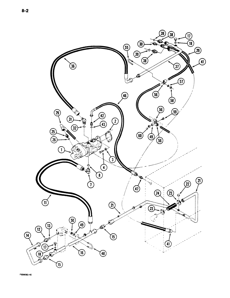 Схема запчастей Case IH 9180 - (8-02) - HYDRAULIC SYSTEM, PUMP TO CONTROL VALVE (08) - HYDRAULICS