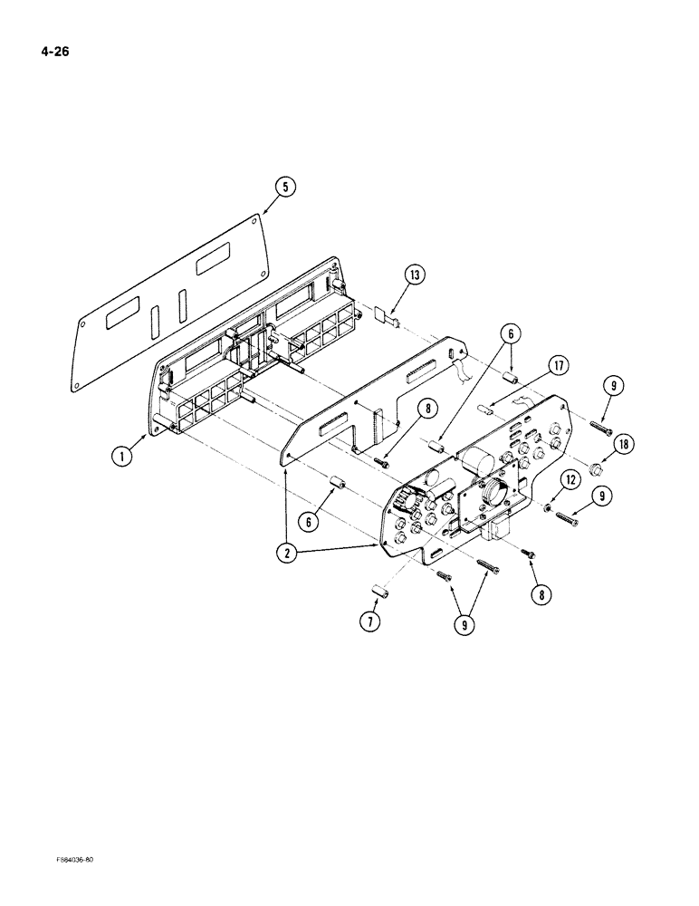 Схема запчастей Case IH 9180 - (4-26) - DASH INSTRUMENT CLUSTER (04) - ELECTRICAL SYSTEMS