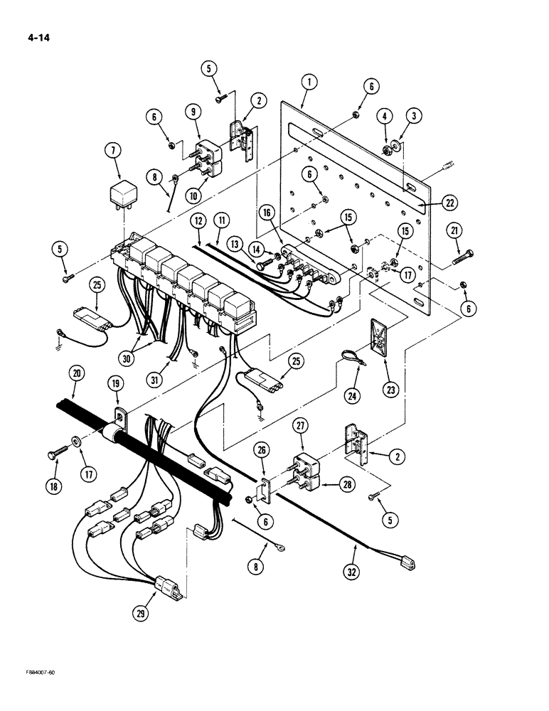 Схема запчастей Case IH STEIGER - (4-014) - SYSTEMS CIRCUIT BREAKERS AND SOLENOIDS (04) - ELECTRICAL SYSTEMS