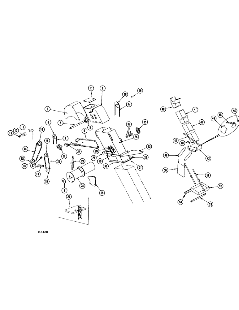 Схема запчастей Case IH 460 - (086) - SCOURKLEEN ELEVATOR EXTENSION (66) - THRESHING