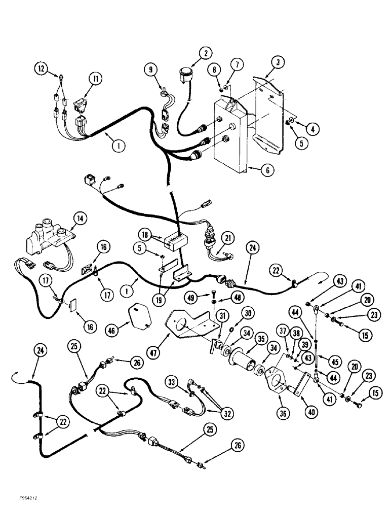 Схема запчастей Case IH 9380 - (4-78) - THREE POINT HITCH HARNESSES, PRIOR TO P.I.N. JEE0069665 (04) - ELECTRICAL SYSTEMS