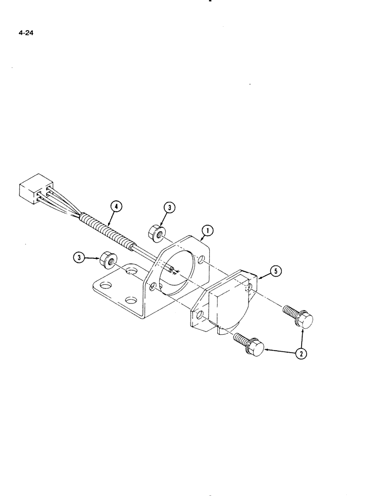 Схема запчастей Case IH 1140 - (4-24) - AUXILIARY ELECTRIC OUTLET (04) - ELECTRICAL SYSTEMS