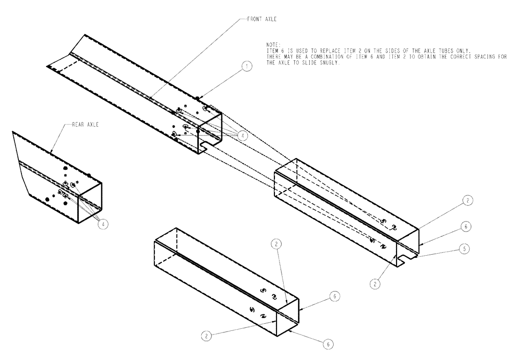 Схема запчастей Case IH 3185 - (04-002) - AXLE LINER, PACKAGE, BEGINNING 10/2008 Suspension & Frame