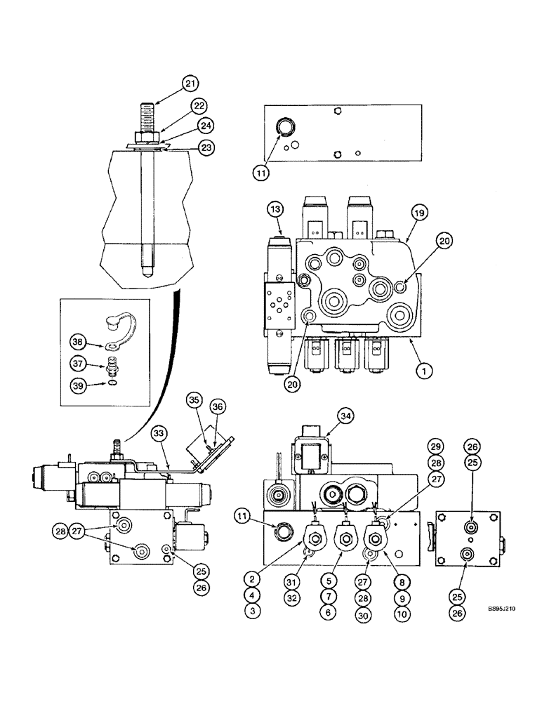 Схема запчастей Case IH 2166 - (8-32) - CONTROL VALVE, HEADER LIFT VALVE ASSEMBLY (07) - HYDRAULICS