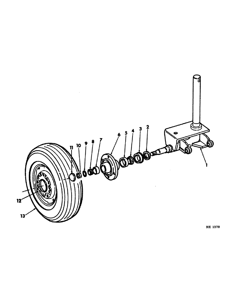 Схема запчастей Case IH 1290 - (09) - WHEEL AXLE - RIGHT 