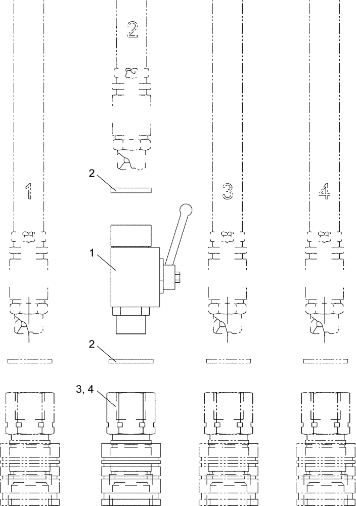 Схема запчастей Case IH LX750 - (35.204.BB[01]) - QUICK COUPLER (35) - HYDRAULIC SYSTEMS