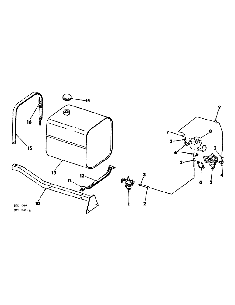 Схема запчастей Case IH 225 - (E-2) - FUEL SYSTEM, FUEL SYSTEM AND TANK SUPPORTS (02) - FUEL SYSTEM