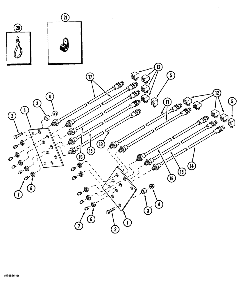 Схема запчастей Case IH 1822 - (9E-02) - CHASSIS GREASE SYSTEM, 1822 COTTON PICKER (12) - CHASSIS