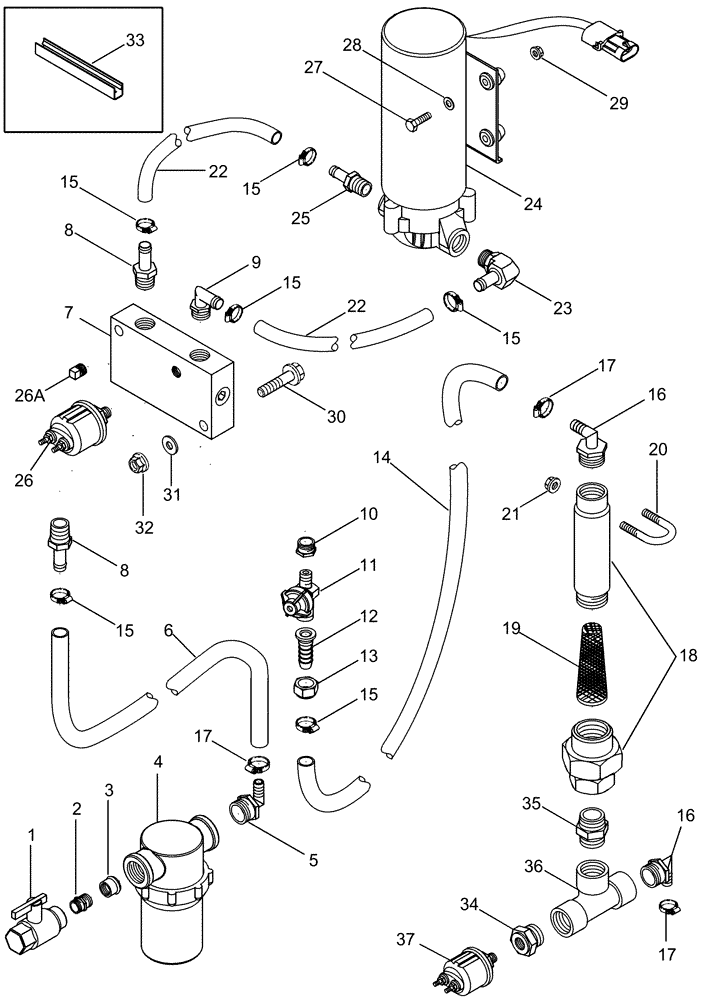 Схема запчастей Case IH CPX620 - (09B-03) - MOISTENER SYSTEM (14) - WATER SYSTEM