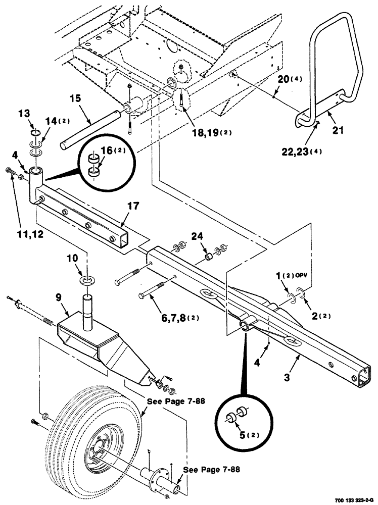 Схема запчастей Case IH 8860 - (07-80) - TAIL WHEEL AND AXLE ASSEMBLY - RIGHT (8860) (27) - REAR AXLE SYSTEM