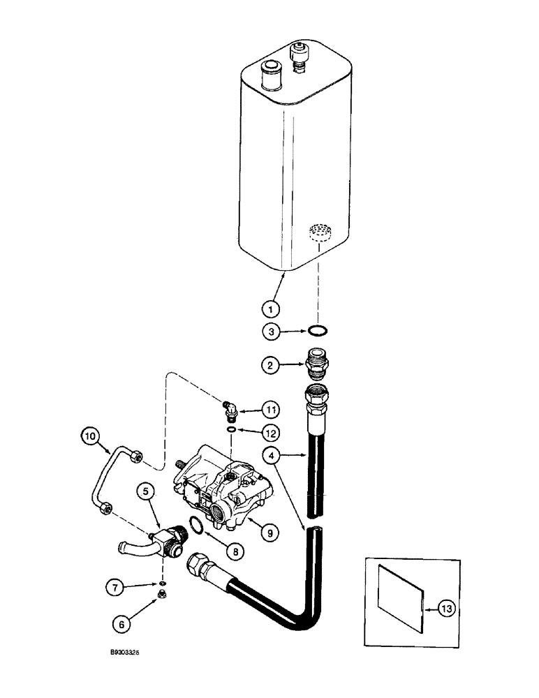 Схема запчастей Case IH 2055 - (8-08) - RESERVOIR TO HYDRAULIC PUMP SYSTEM (07) - HYDRAULICS