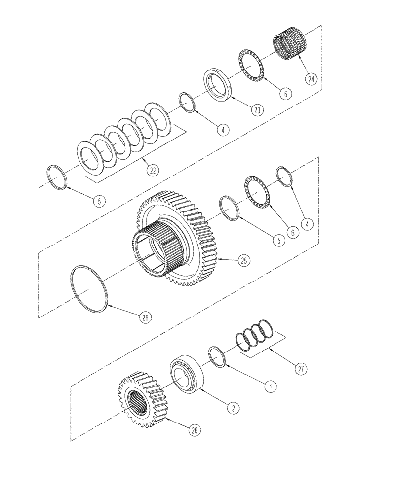 Схема запчастей Case IH STX440 - (06-29) - FOURTH SHAFT ASSY (06) - POWER TRAIN