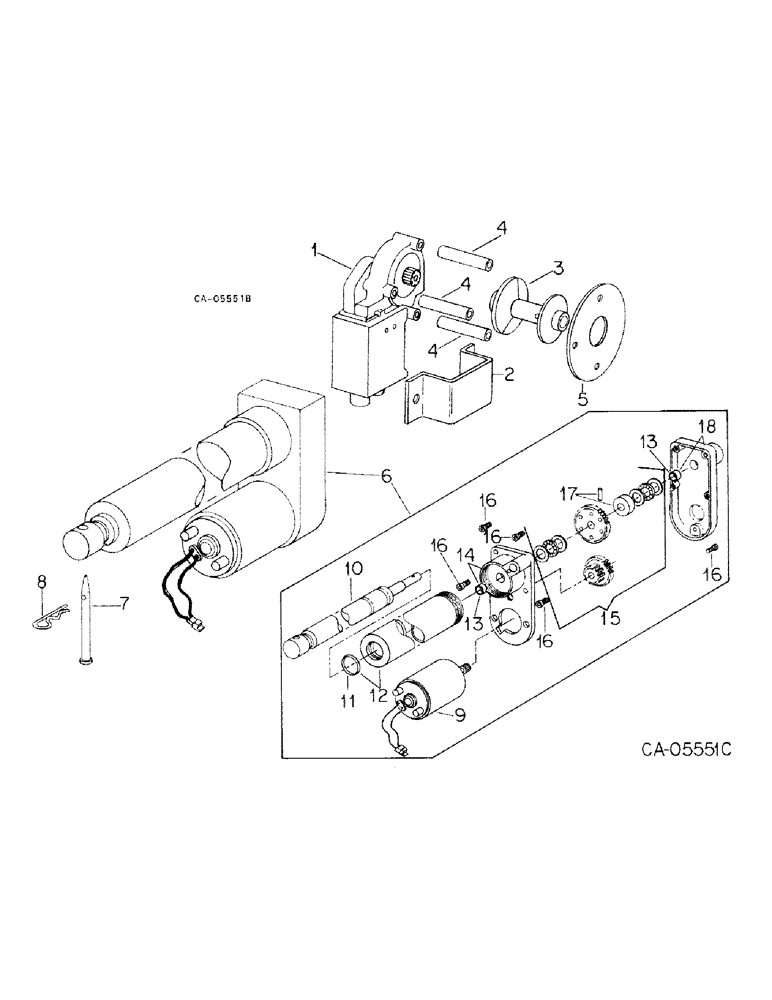 Схема запчастей Case IH 830 - (A-50) - SPOUT ACTUATOR AND DEFLECTOR CONTROLS 