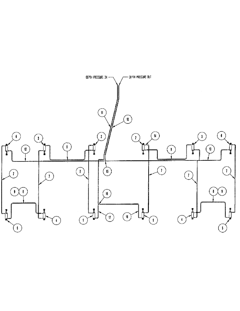 Схема запчастей Case IH CONCORD - (B78) - HYDRAULICS, DEPTH, FIVE SECTION 