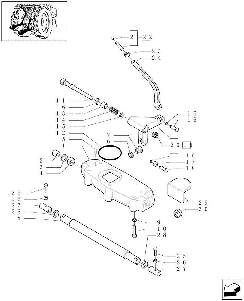 Схема запчастей Case IH MXU115 - (1.89.6[01]) - TOOLING CONNECTION UNIT (09) - IMPLEMENT LIFT