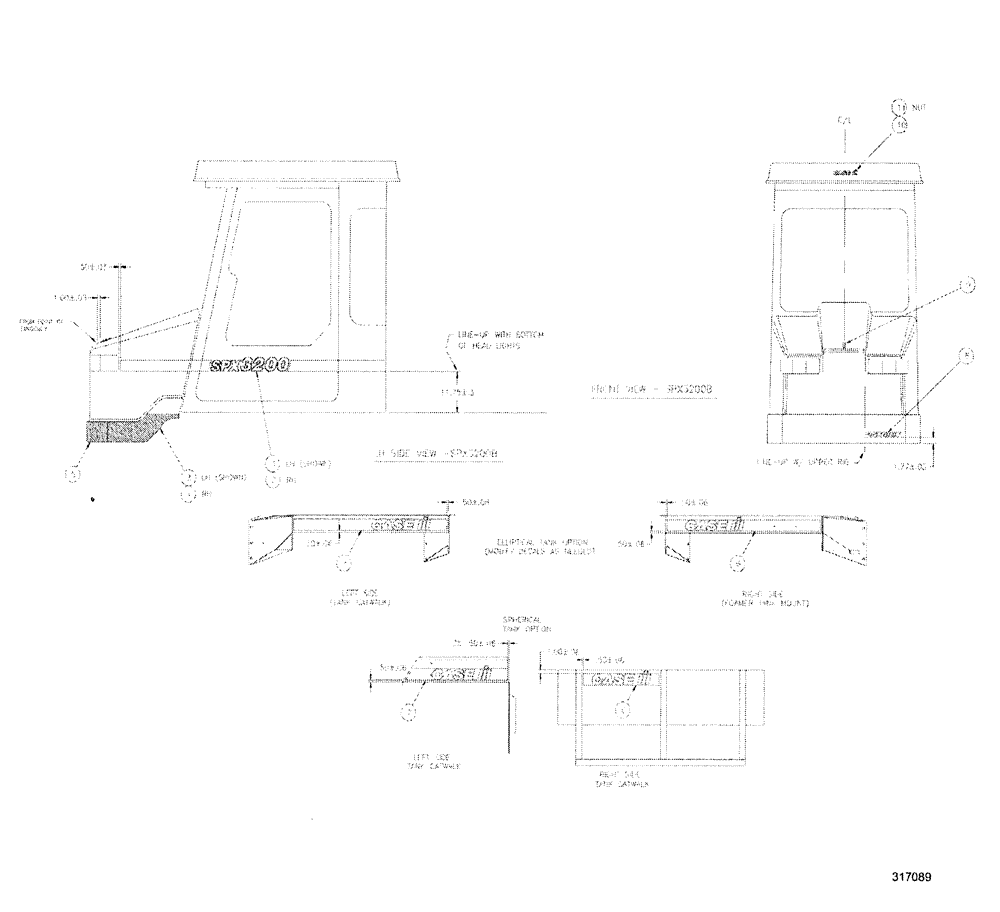 Схема запчастей Case IH SPX3200 - (10-004) - EXTERIOR DECALS-GRAPHICS (90) - PLATFORM, CAB, BODYWORK AND DECALS